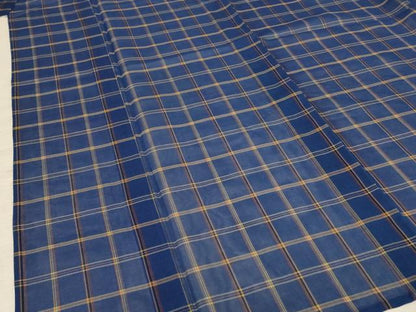 平和屋着物＊夏物 本場琉球絣 夏琉球 格子 証紙付き 正絹 逸品 AABE1361jd
