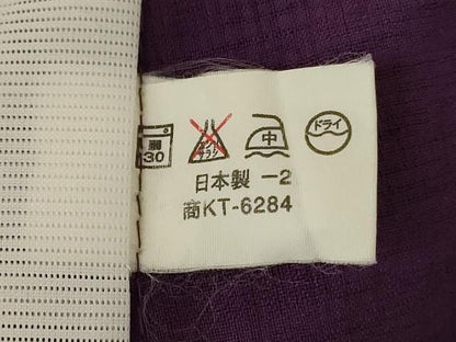 平和屋着物＊夏物 色無地 紗 滅紫色 洗える着物 AABE1369jd