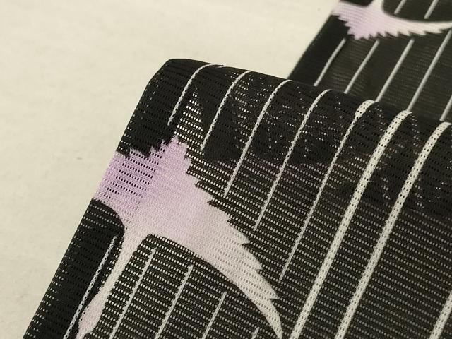 平和屋着物＊夏物 小紋 絽 舞鳥文 洗える着物 AABE1372jd