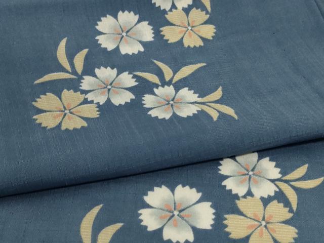 平和屋着物＊夏物　小紋　紗　草花文　洗える着物　未使用　AABD8973jd 平和屋着物＊夏物 小紋 紗 草花文 洗える着物 AABE1373jd