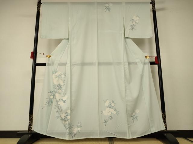 平和屋着物＊夏物 訪問着 絽 草花文 正絹 逸品 AABE1374jd
