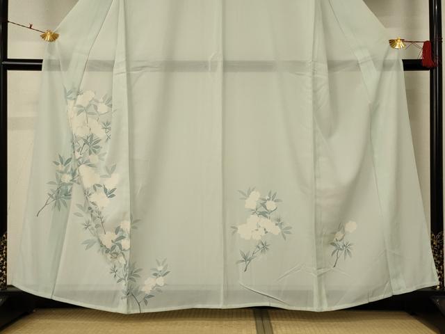 平和屋着物＊夏物 訪問着 絽 草花文 正絹 逸品 AABE1374jd