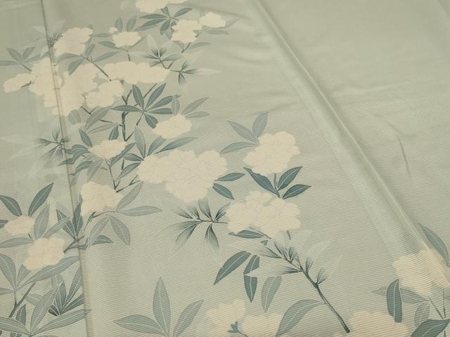 平和屋着物○お召 訪問着 花唐草文 正絹 逸品 AABE4421ck 平和屋着物