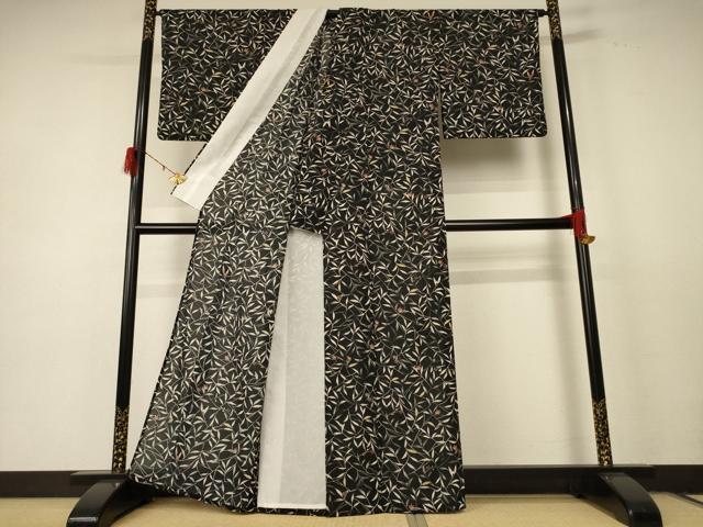 平和屋着物＊夏物　小紋　紗　枝葉文　洗える着物　AABE1379jd 平和屋着物＊夏物 小紋 紗 花唐草文 洗える着物 AABC9900jdの通販はau