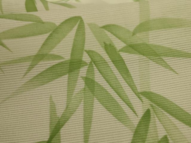 平和屋着物＊夏物 小紋 絽 笹竹文 洗える着物 未使用 AABE1391jd