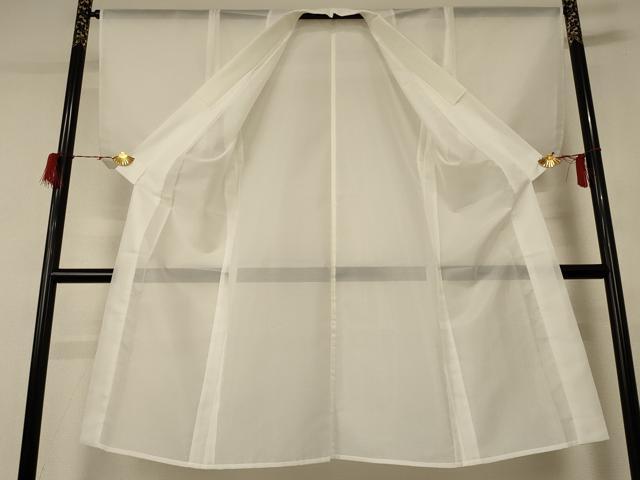 平和屋着物＊夏物 長襦袢 絽 白色 洗える着物 AABE1393jd