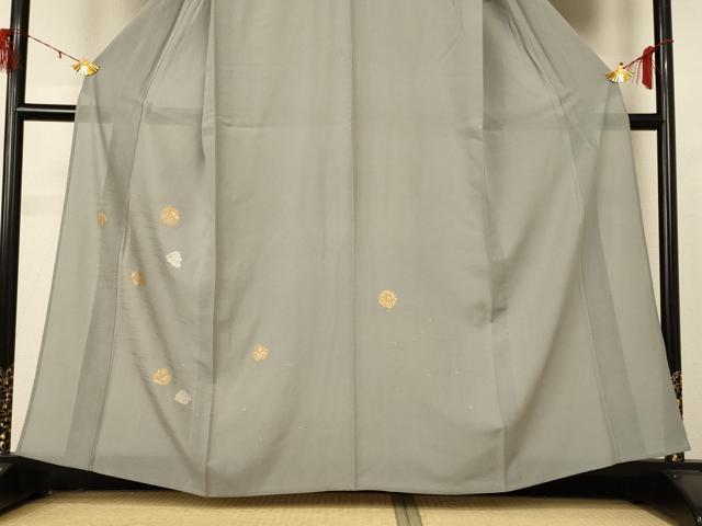 平和屋着物＊夏物 銀座きしや 訪問着 変わり絽 刺繍 草葉文 金銀彩 金銀糸 たとう紙付き 正絹 逸品 AABE1399jd