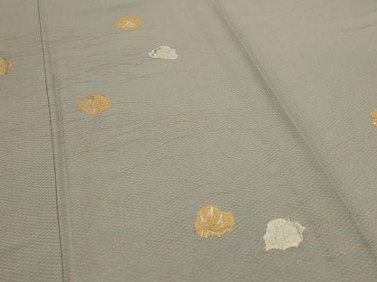 平和屋着物＊夏物 銀座きしや 訪問着 変わり絽 刺繍 草葉文 金銀彩 金銀糸 たとう紙付き 正絹 逸品 AABE1399jd