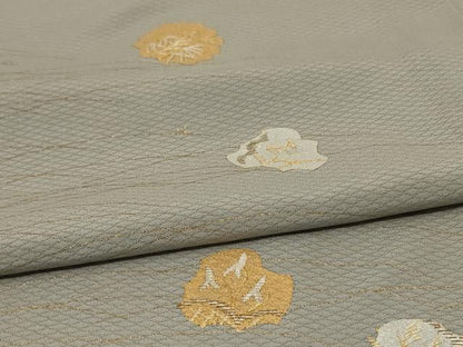 平和屋着物＊夏物 銀座きしや 訪問着 変わり絽 刺繍 草葉文 金銀彩 金銀糸 たとう紙付き 正絹 逸品 AABE1399jd