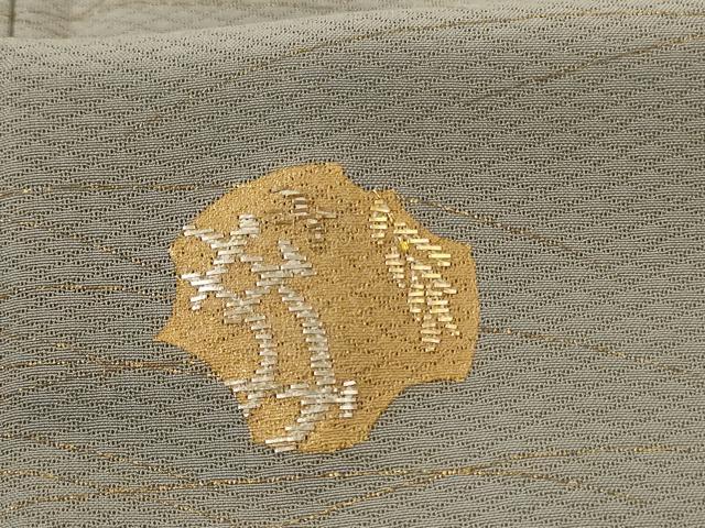 平和屋着物＊夏物 銀座きしや 訪問着 変わり絽 刺繍 草葉文 金銀彩 金銀糸 たとう紙付き 正絹 逸品 AABE1399jd