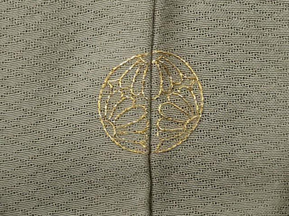 平和屋着物＊夏物 銀座きしや 訪問着 変わり絽 刺繍 草葉文 金銀彩 金銀糸 たとう紙付き 正絹 逸品 AABE1399jd