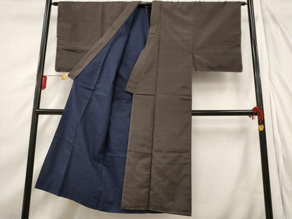 平和屋着物■男性　紬　縞　正絹　逸品　AABE1402st