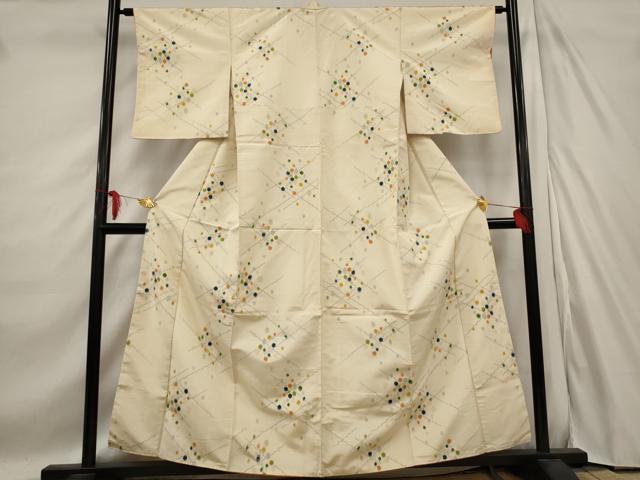 平和屋着物■上質な紬　霰　正絹　逸品　AABE1410st