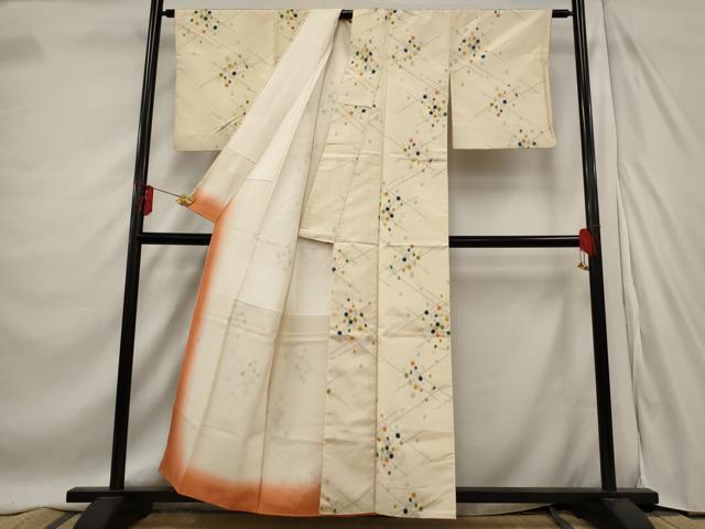平和屋着物■上質な紬　霰　正絹　逸品　AABE1410st