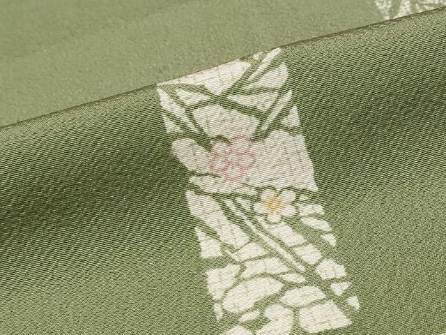 平和屋着物■上質な小紋　短冊花文　正絹　逸品　AABE1450st