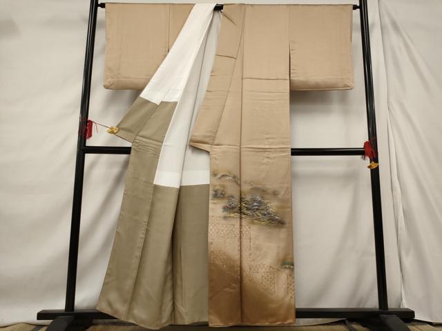 平和屋着物■豪華色留袖 遠山風景文 暈し染め 金銀彩 正絹 逸品 AABE1462st