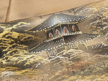 平和屋着物■豪華色留袖 遠山風景文 暈し染め 金銀彩 正絹 逸品 AABE1462st