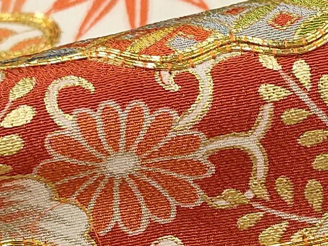 平和屋着物■豪華黒留袖　駒刺繍　吉祥扇面花文　金彩　正絹　逸品　AABE1475st