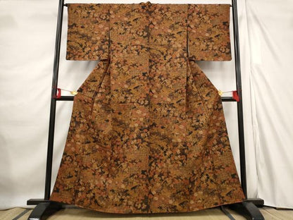 平和屋着物■上質な小紋　流水花鳥文　正絹　逸品　AABE1491st