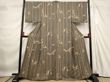 平和屋着物■上質な小紋　舞花間道　金彩　正絹　逸品　AABE1500st