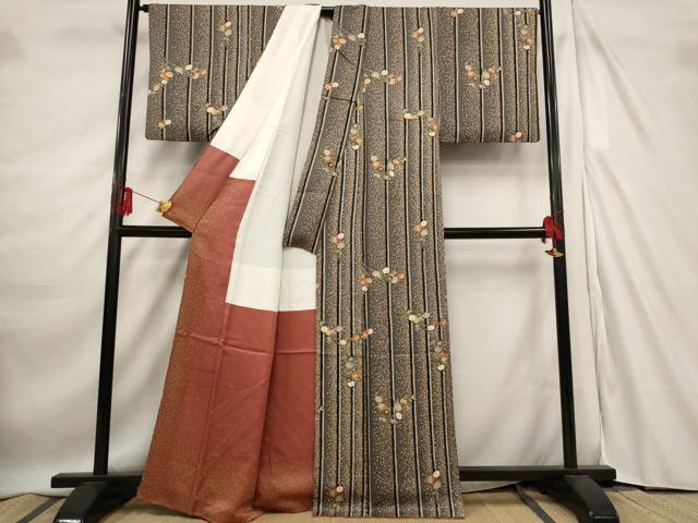 平和屋着物■上質な小紋　舞花間道　金彩　正絹　逸品　AABE1500st
