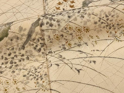 平和屋着物■上質な小紋　手描き　枝松文　金彩　正絹　逸品　AABE1506st