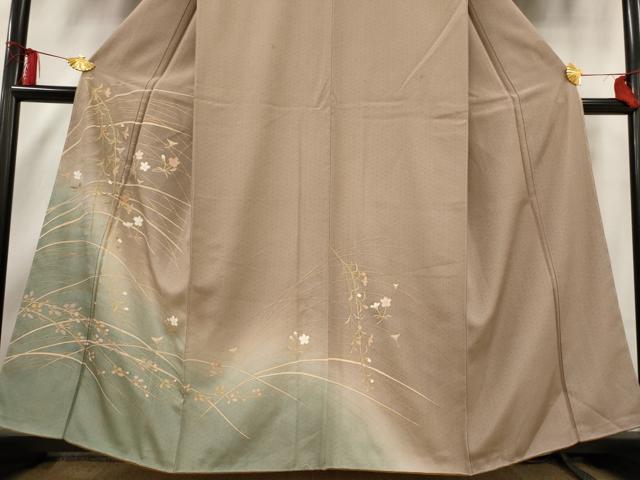 平和屋着物■訪問着　草花文　暈し染め　金彩　正絹　逸品　AABE1508st