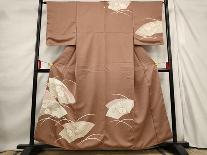 平和屋着物■訪問着　地紙花文　金彩　正絹　逸品　AABE1509st