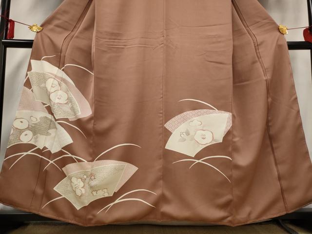 平和屋着物■訪問着　地紙花文　金彩　正絹　逸品　AABE1509st