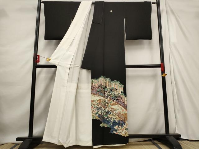 平和屋着物■豪華黒留袖　作家物　松竹梅　金彩　正絹　逸品　AABE1524st