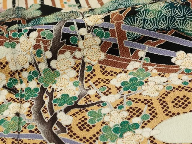 平和屋着物■豪華黒留袖　作家物　松竹梅　金彩　正絹　逸品　AABE1524st