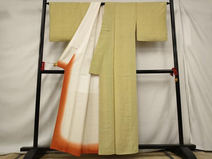 平和屋着物■上質な小紋　花青海波　正絹　逸品　AABE1551st