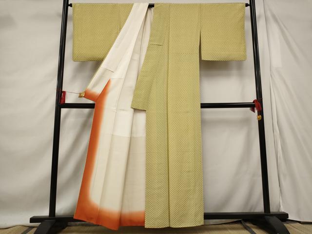 平和屋着物■上質な小紋　花青海波　正絹　逸品　AABE1551st