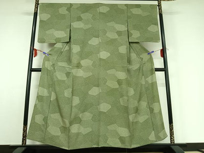 平和屋着物▽江戸小紋 単衣 寄せ小紋柄 正絹 逸品 AABE1563jh