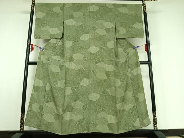 平和屋着物▽江戸小紋 単衣 寄せ小紋柄 正絹 逸品 AABE1563jh