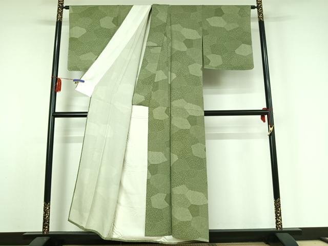 平和屋着物▽江戸小紋 単衣 寄せ小紋柄 正絹 逸品 AABE1563jh