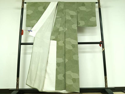 平和屋着物▽江戸小紋 単衣 寄せ小紋柄 正絹 逸品 AABE1563jh