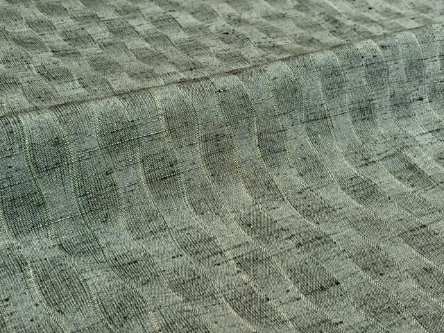 平和屋着物▽上質な紬 単衣 立涌文 正絹 逸品 AABE1564jh