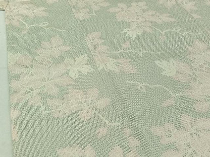 平和屋着物▽本塩沢 単衣 130亀甲 葡萄 正絹 逸品 AABE1568jh