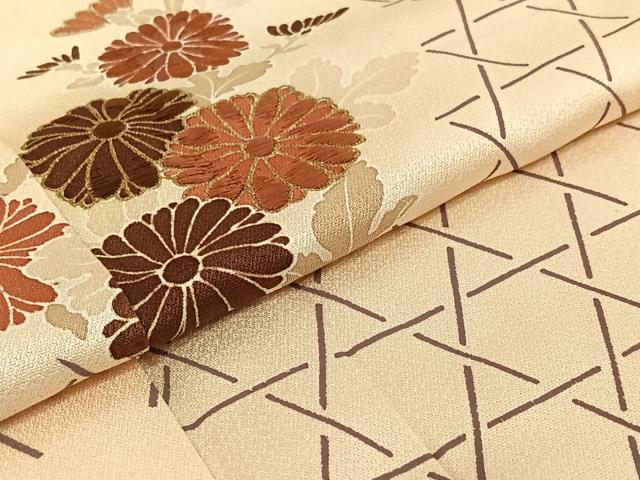 平和屋着物▽訪問着 単衣 刺繍 草花文 金彩 正絹 逸品 AABE1571jh