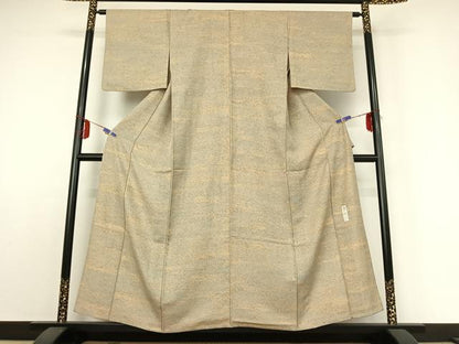 平和屋着物▽上質な小紋 単衣 作家物 霞文 正絹 逸品 AABE1572jh