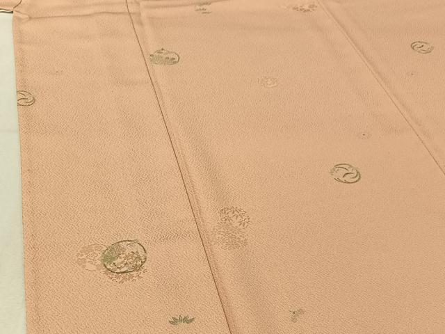 平和屋着物▽小紋 単衣 花丸文 さんび謹製 洗える着物 AABE1574jh