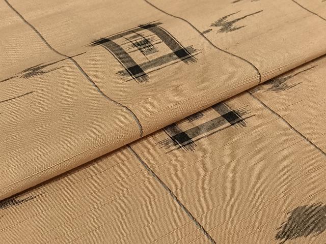 平和屋着物▽上質な紬 単衣 琉球絣 正絹 逸品 AABE1577jh