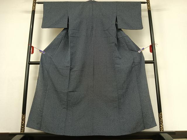 平和屋着物▽本塩沢 単衣 蚊絣 正絹 逸品 AABE1578jh