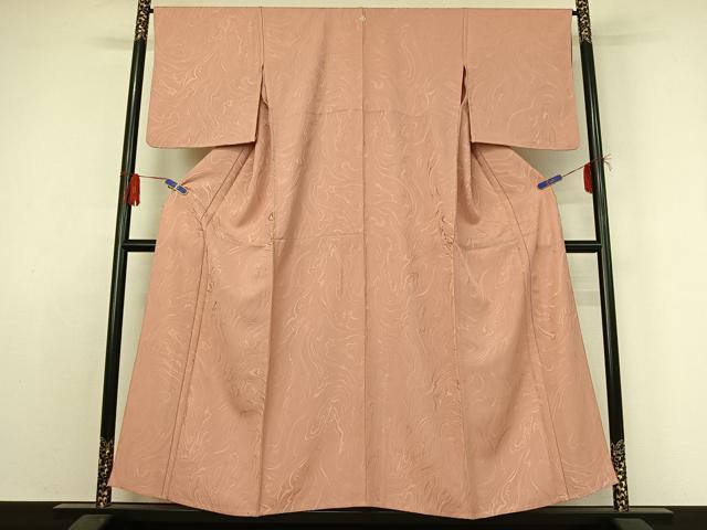 平和屋着物▽上質な色無地 単衣 流水地紋 虹色 正絹 逸品 AABE1582jh