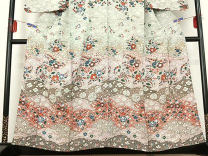平和屋着物▽訪問着 単衣 辻が花 金彩 正絹 逸品 AABE1589jh