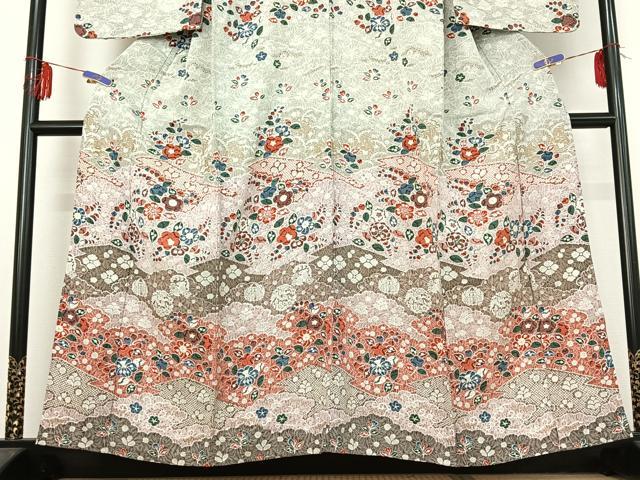 平和屋着物▽訪問着 単衣 辻が花 金彩 正絹 逸品 AABE1589jh