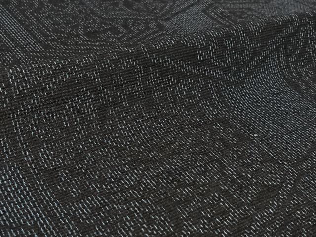 平和屋着物▽結城紬　単衣　亀甲花文　正絹　逸品　AABE1592jh