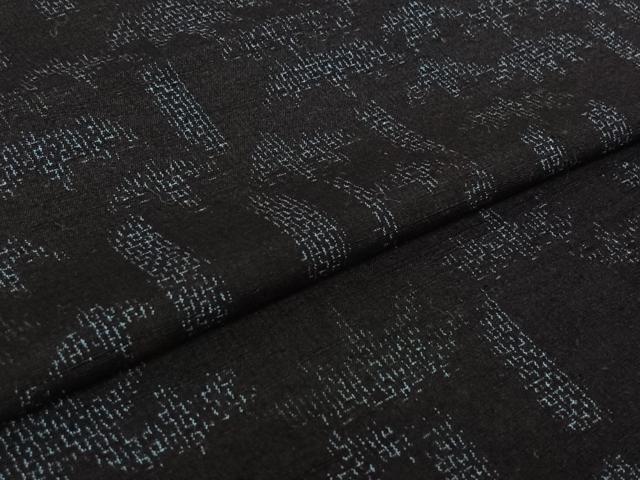 平和屋着物▽結城紬 単衣 笹竹文 正絹 逸品 AABE1593jh