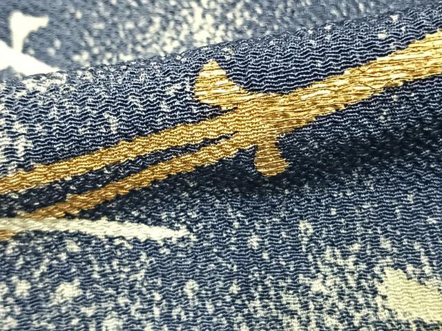 平和屋着物●アンティーク　大正ロマン　色留袖　松葉　金糸　鬼しぼ縮緬　正絹　逸品　AABE1618fy